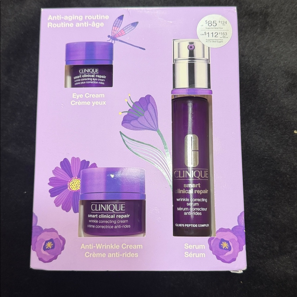 Clinique Smart Clinical Repair Anti-Wrinkle Cream & Serum Set - Purple